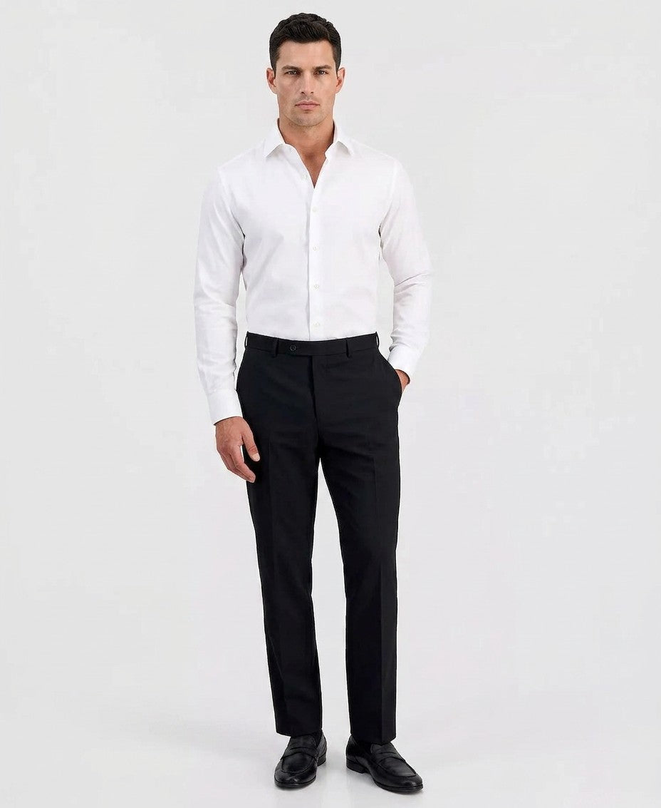 Alfani Slim Fit Stretch Solid Suit Pants (Created for Macy's) (Black)