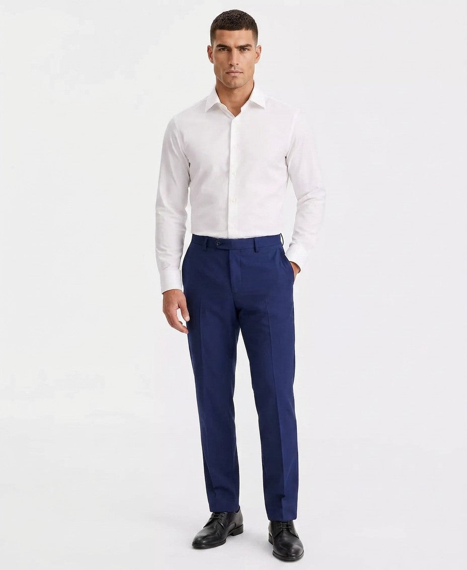 Alfani Slim Fit Stretch Solid Suit Pants (Created for Macy's) (Blue)
