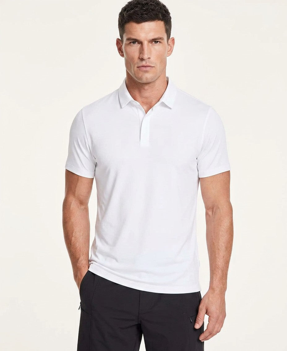 Alfani Alfatech Stretch Solid Polo Shirt (Created for Macy's) (Bright White)