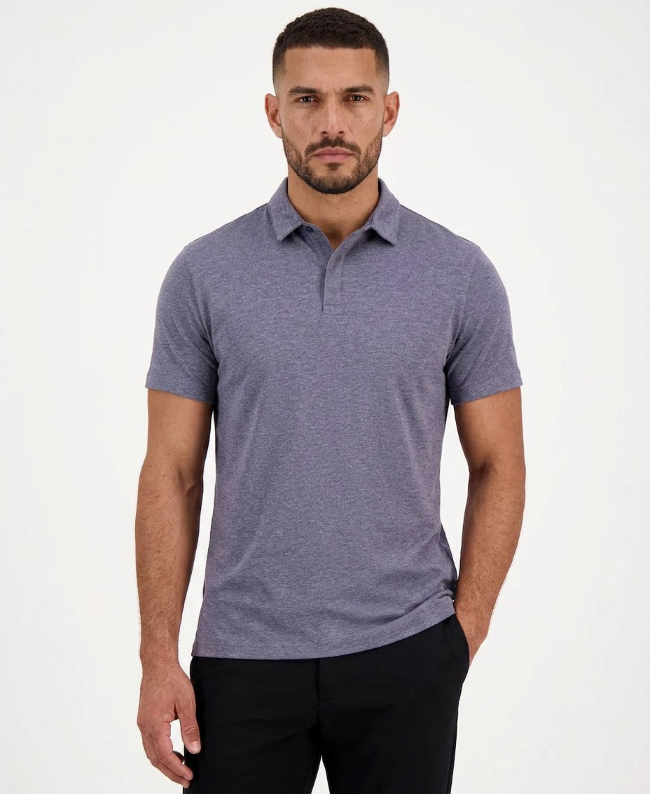 Alfani Alfatech Stretch Solid Polo Shirt (Created for Macy's) (Oxford Heather)