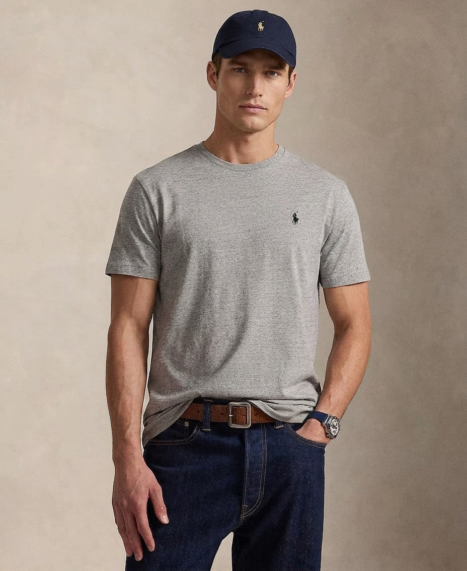 Polo Ralph Lauren Classic Fit Crew Neck T-Shirt (Dark Vintage Heather)