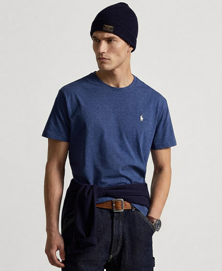 Polo Ralph Lauren Classic Fit Crew Neck T-Shirt (Derby Blue Heather)