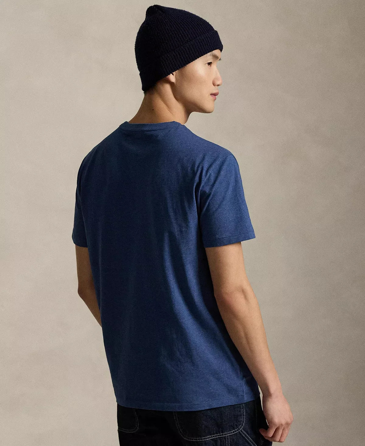 Polo Ralph Lauren Classic Fit Crew Neck T-Shirt (Derby Blue Heather)