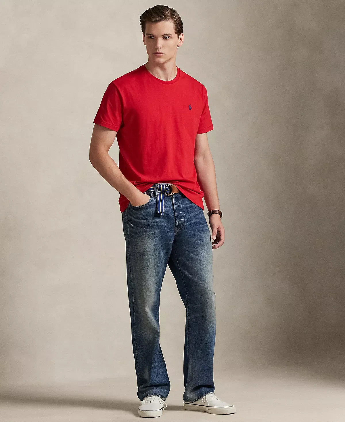 Polo Ralph Lauren Classic Fit Crew Neck T-Shirt (Red)