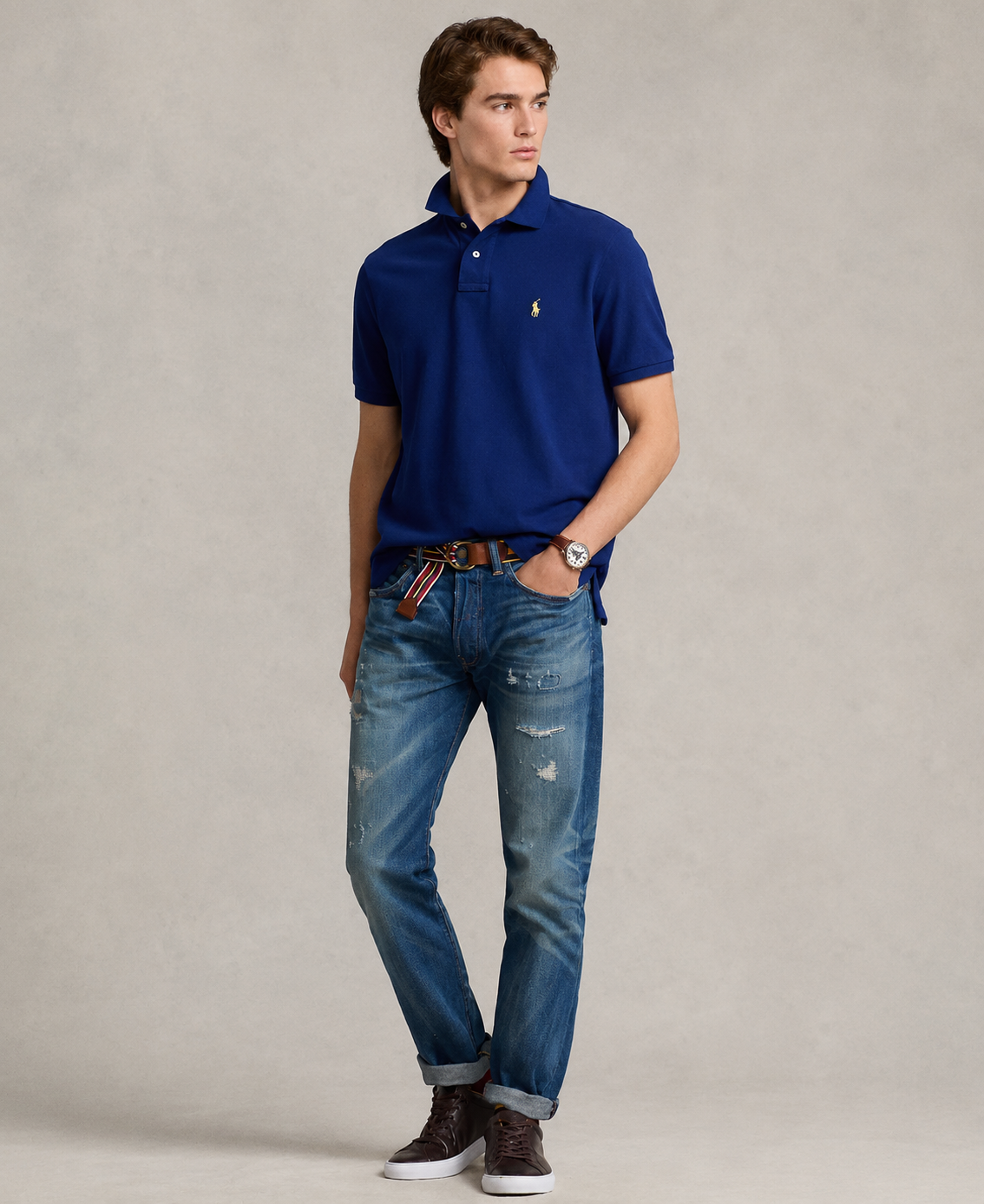 Polo Ralph Lauren mesh polo (Royal Blue)
