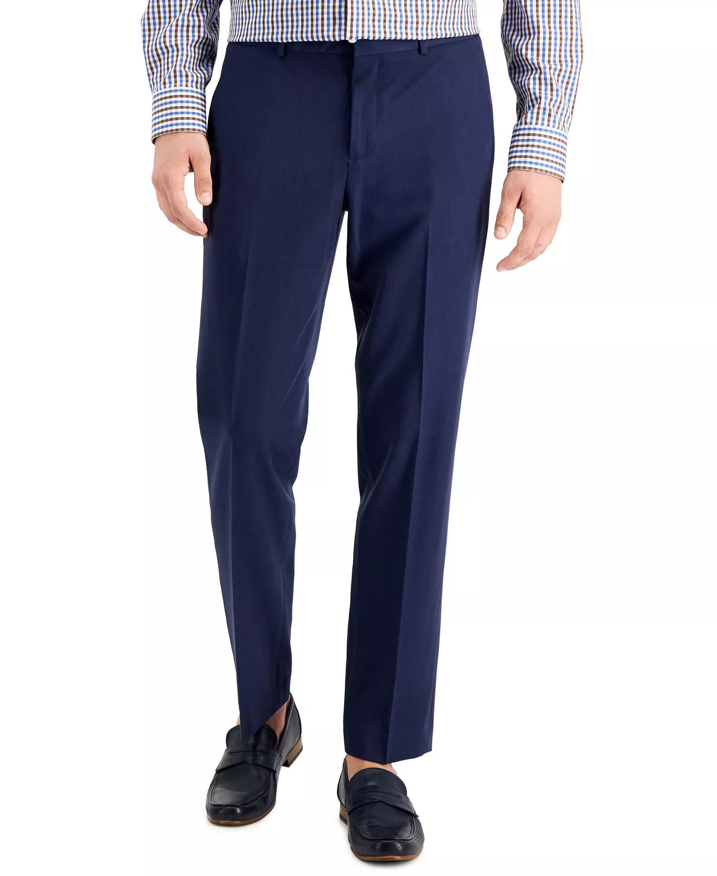 Perry Ellis Portfolio Modern Fit Stretch Solid Resolution Pants (Indigo)