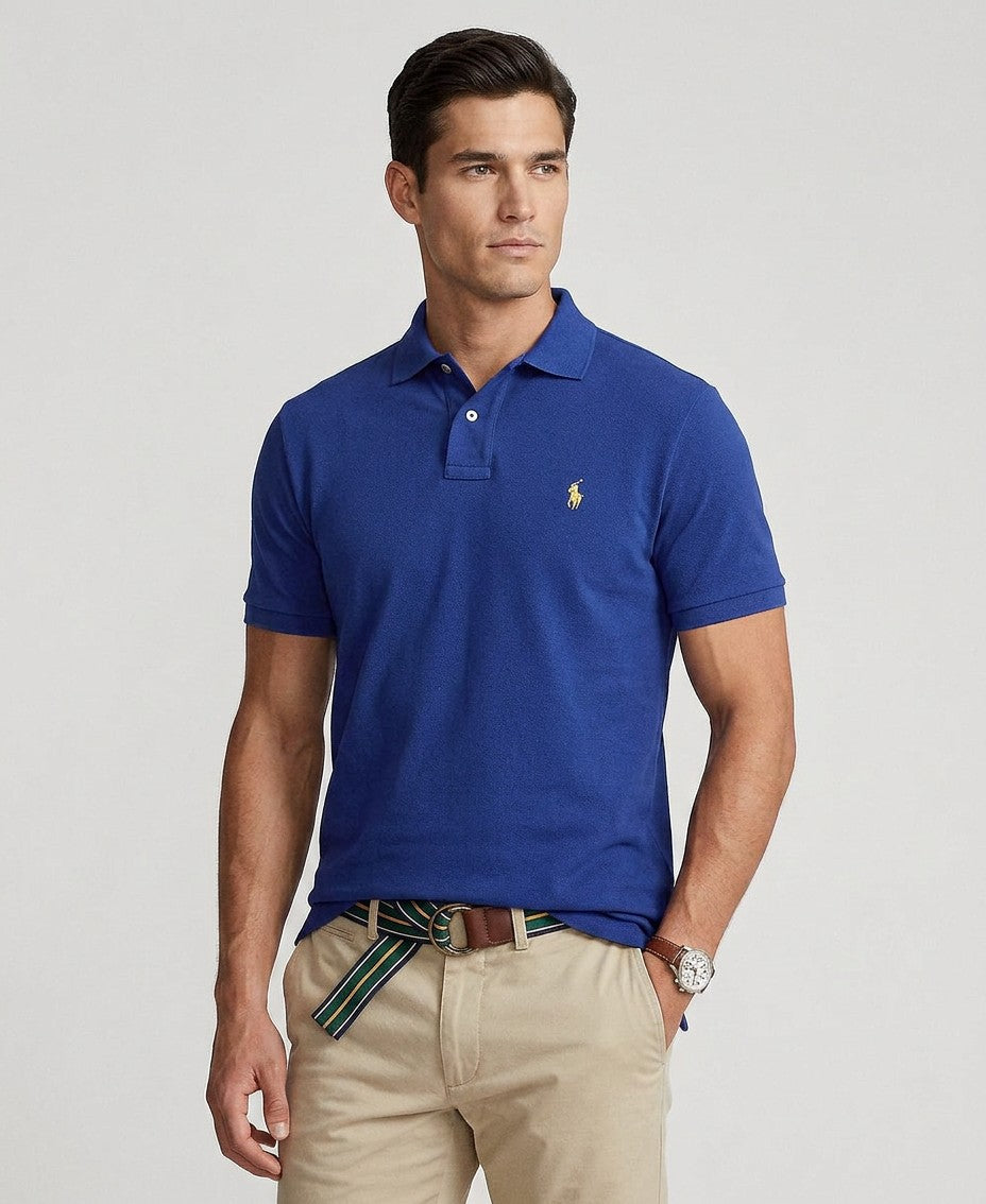Polo Ralph Lauren Custom Slim Fit Mesh Polo (Fall Royal)