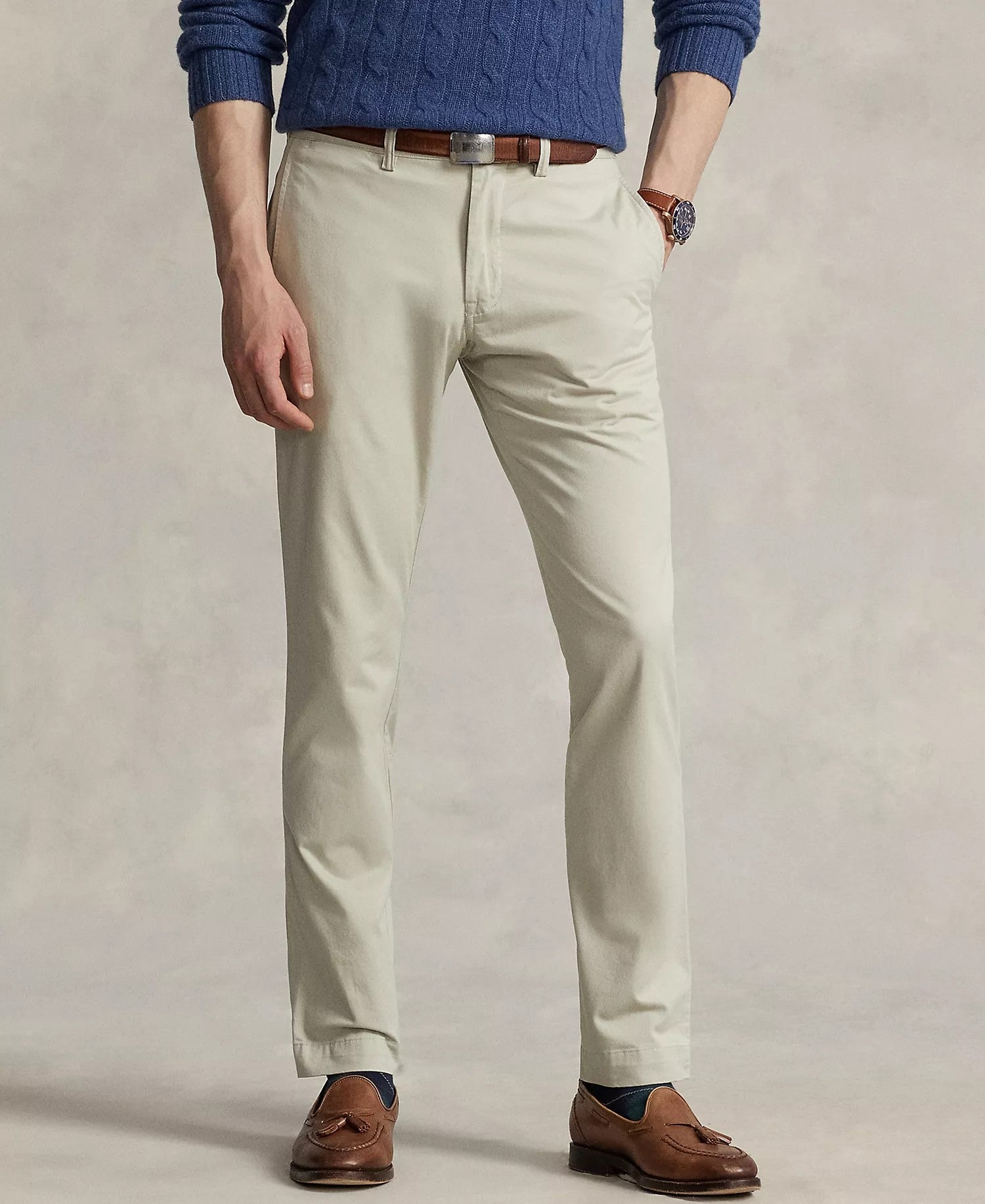 Polo Ralph Lauren Slim Fit Stretch Chino Pants (Classic Stone)