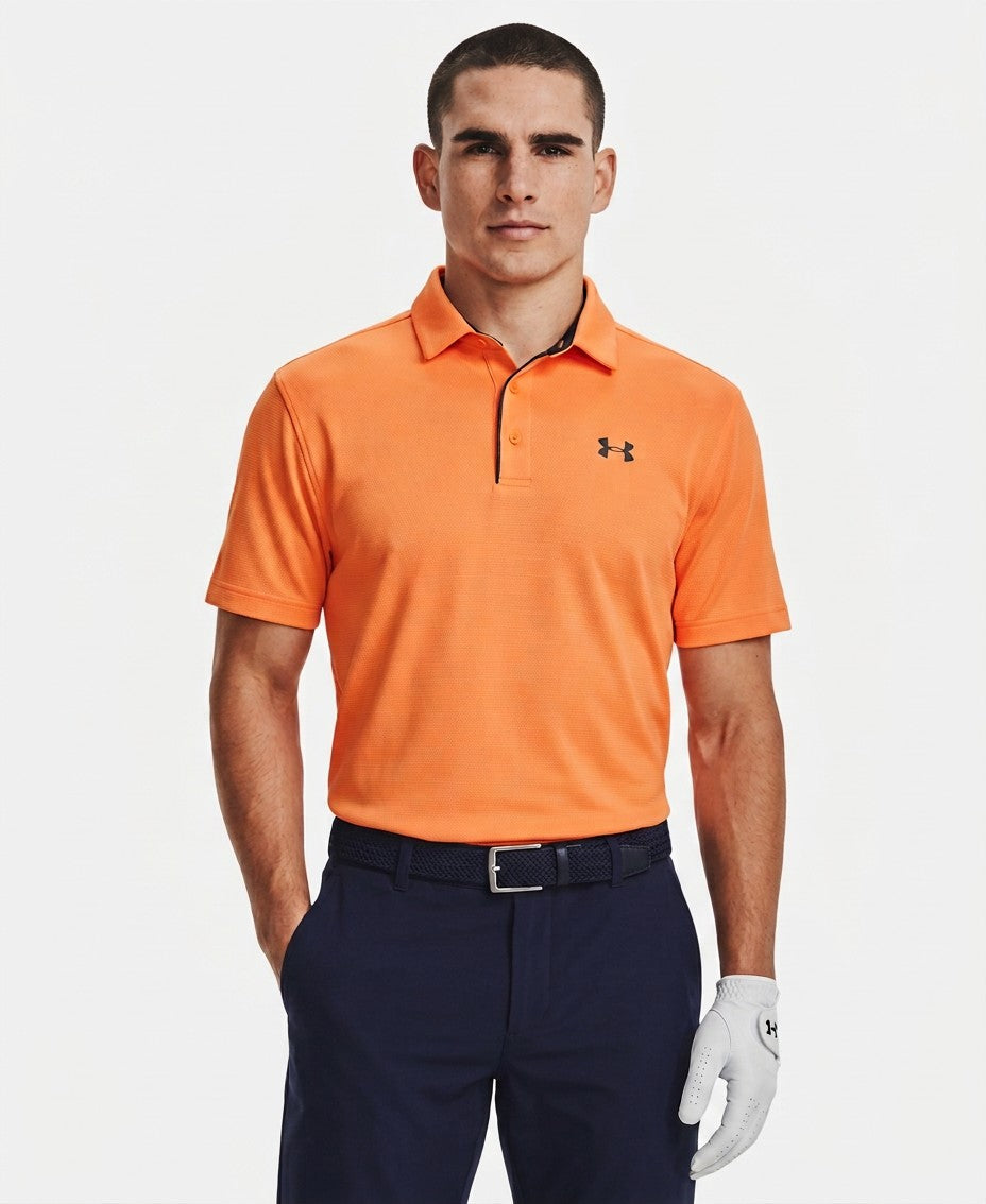 Under Armour Tech Polo T-Shirt (Orange Block 870)