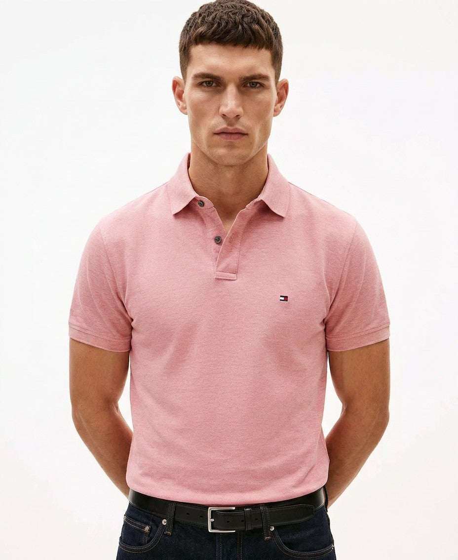 Tommy Hilfiger Cotton Classic Fit 1985 Polo (Camelia Blush Heather)