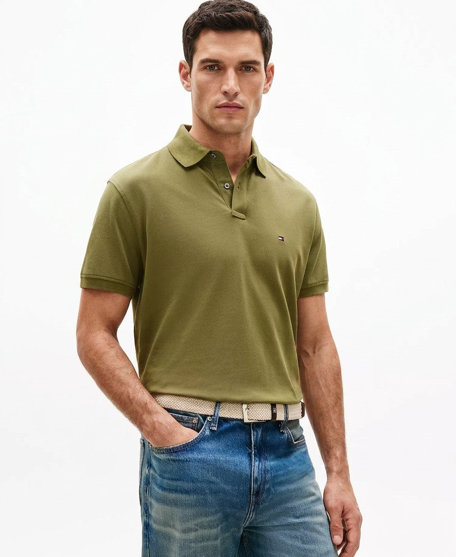 Tommy Hilfiger Cotton Classic Fit 1985 Polo (Dark Artichoke)