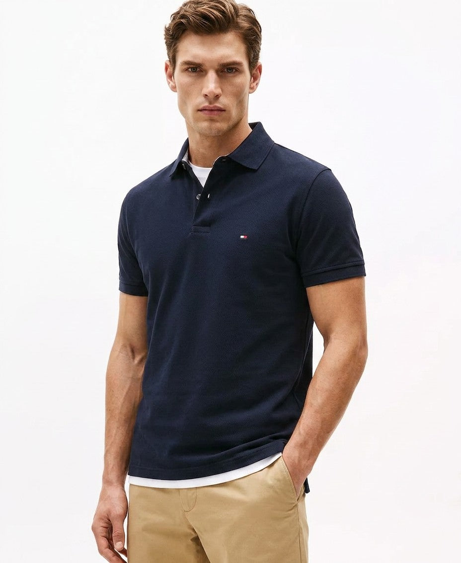 Tommy Hilfiger Cotton Classic Fit 1985 Polo (Desert Sky)