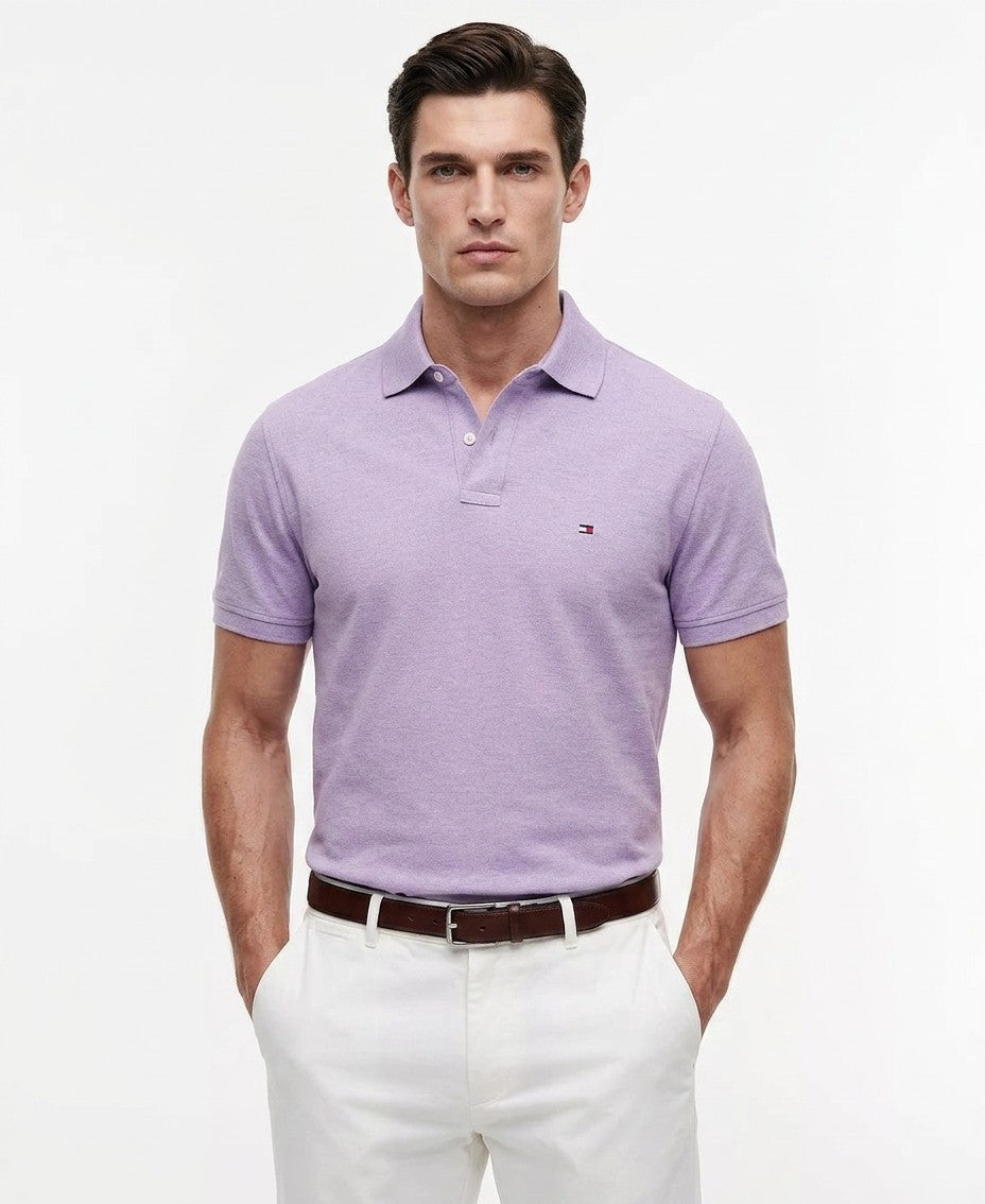 Tommy Hilfiger Cotton Classic Fit 1985 Polo (Lavender Heather)
