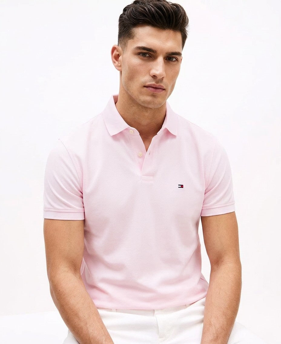 Tommy Hilfiger Cotton Classic Fit 1985 Polo (Light Pink)