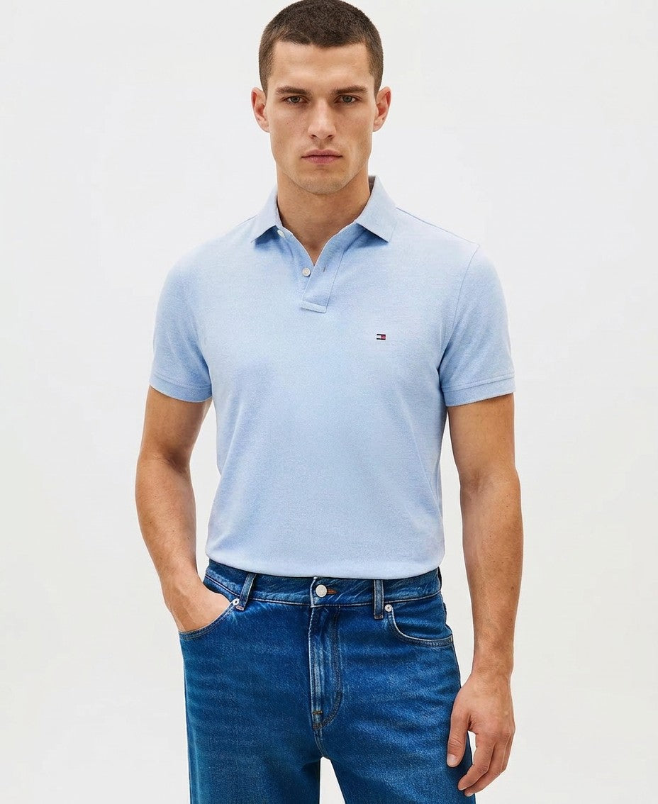 Tommy Hilfiger Cotton Classic Fit 1985 Polo (Vessel Blue Heather)