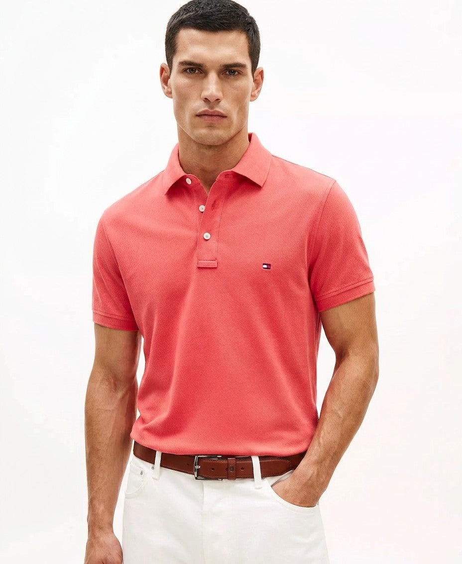 Tommy Hilfiger Cotton Classic Fit 1985 Polo (Vintage Red)