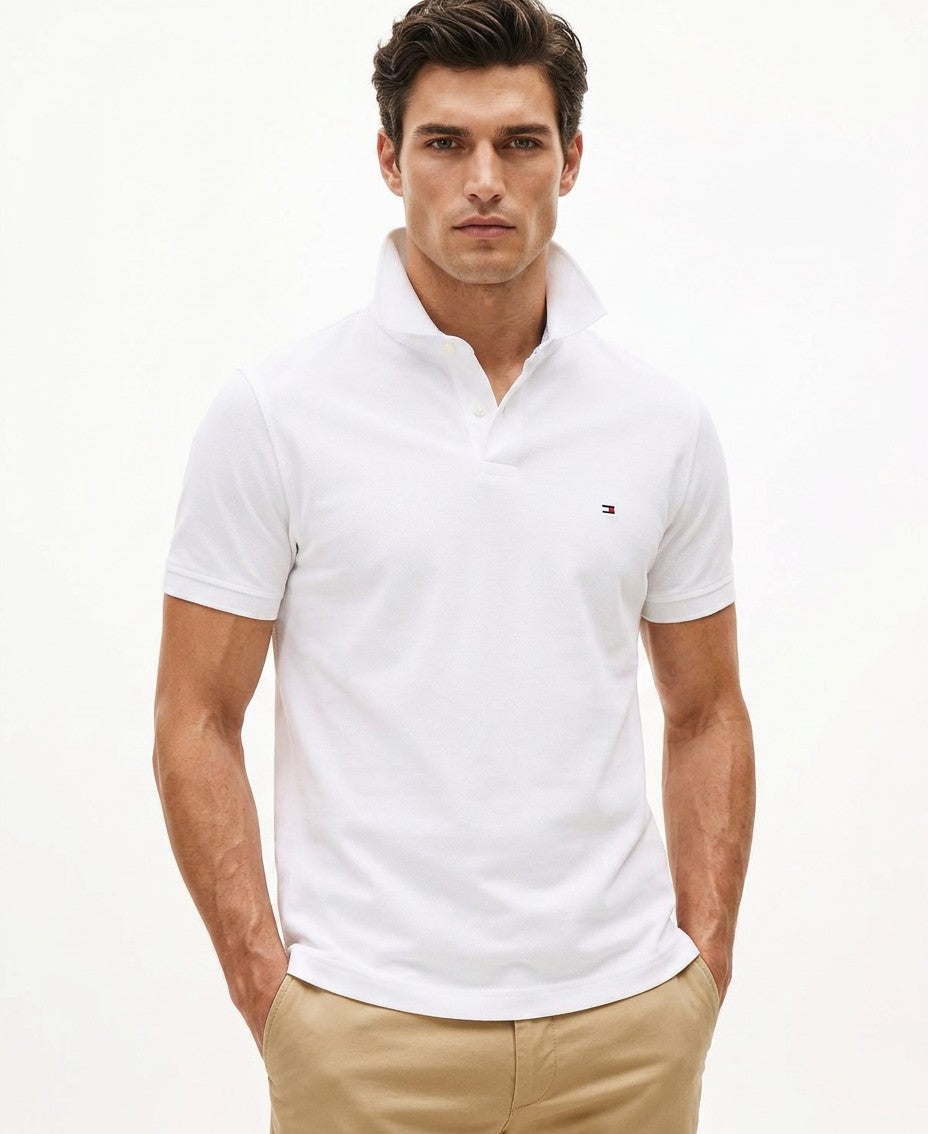 Tommy Hilfiger Cotton Classic Fit 1985 Polo (White)