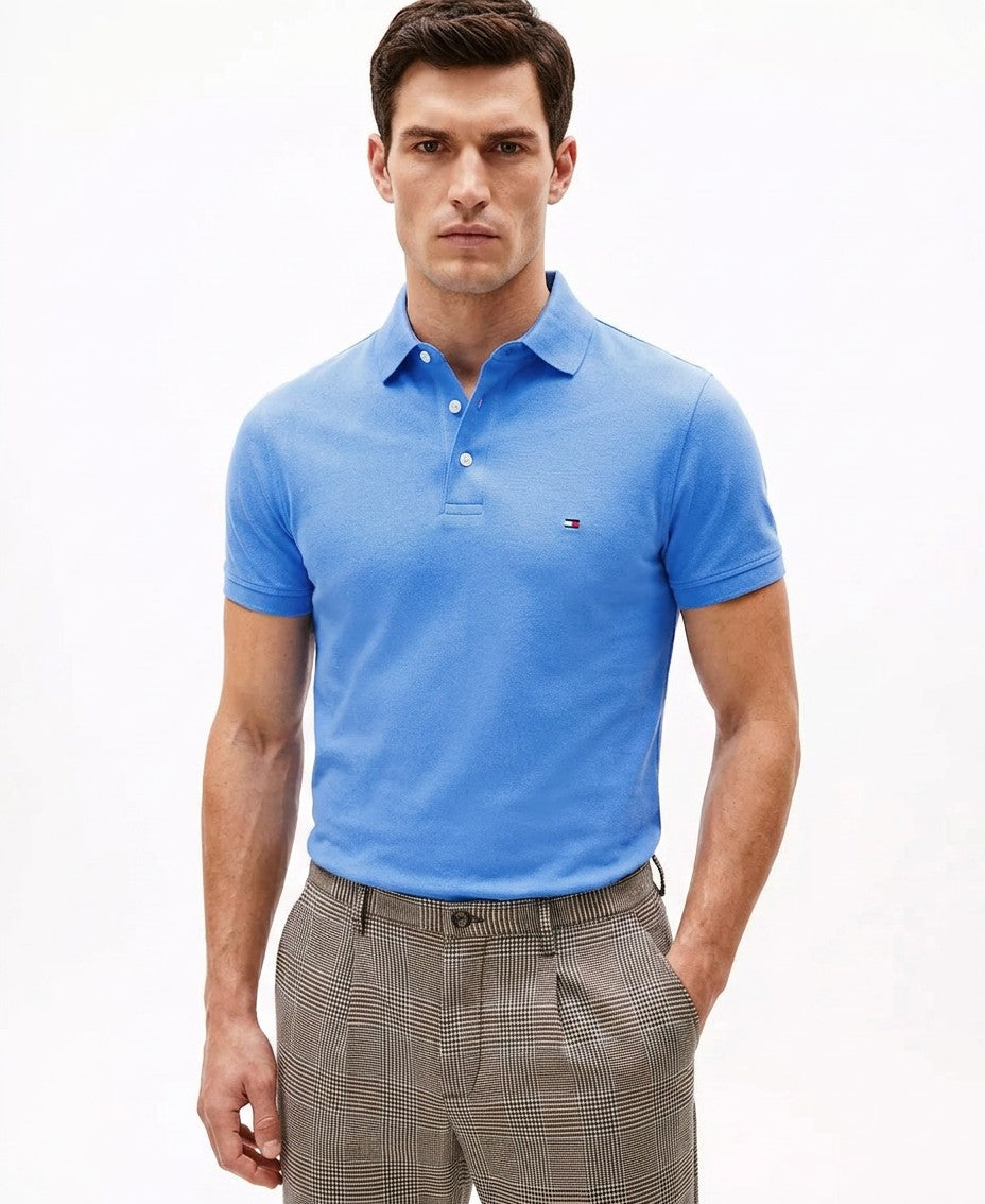 Tommy Hilfiger 1985 Slim Fit Polo Shirt (Blue Spell)