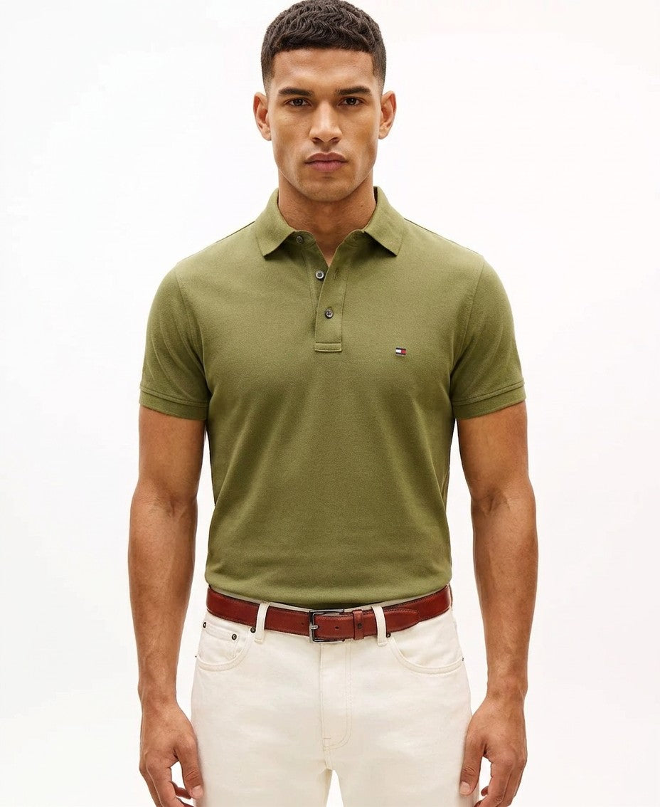 Tommy Hilfiger 1985 Slim Fit Polo Shirt (Dark Artichoke)