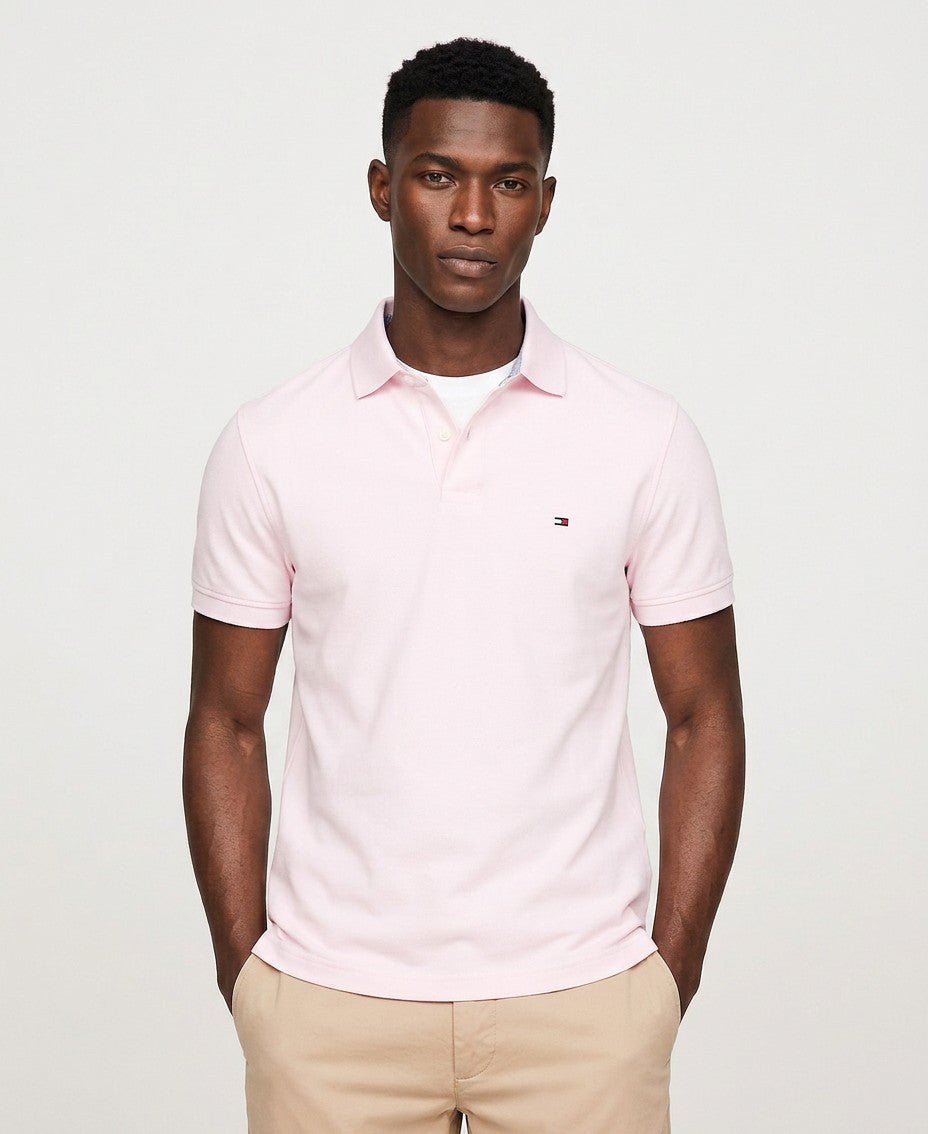 Tommy Hilfiger 1985 Slim Fit Polo Shirt (Light Pink)