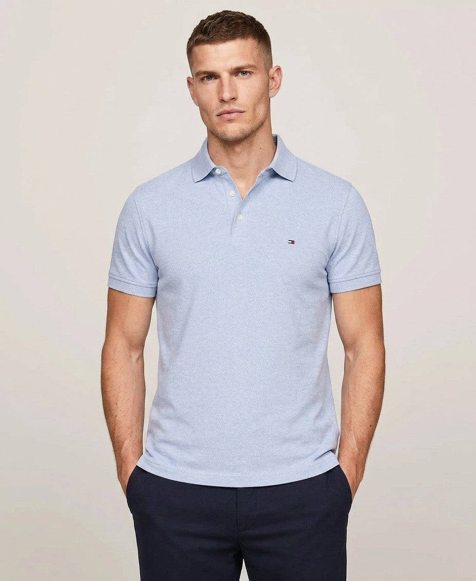 Tommy Hilfiger 1985 Slim Fit Polo Shirt (Vessel Blue Heather)