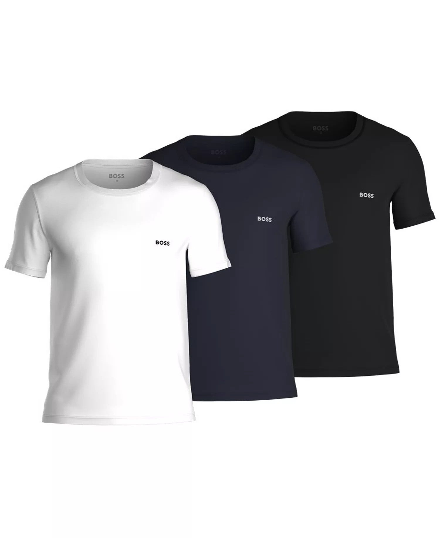Boss By Hugo Boss 3 Pack Classic Logo Print Cotton T-Shirts (Open)