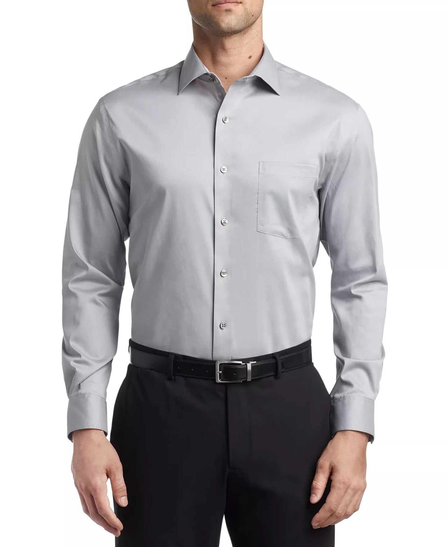 Van Heusen Regular Fit Ultraflex Dress Shirt (Grey Mist)