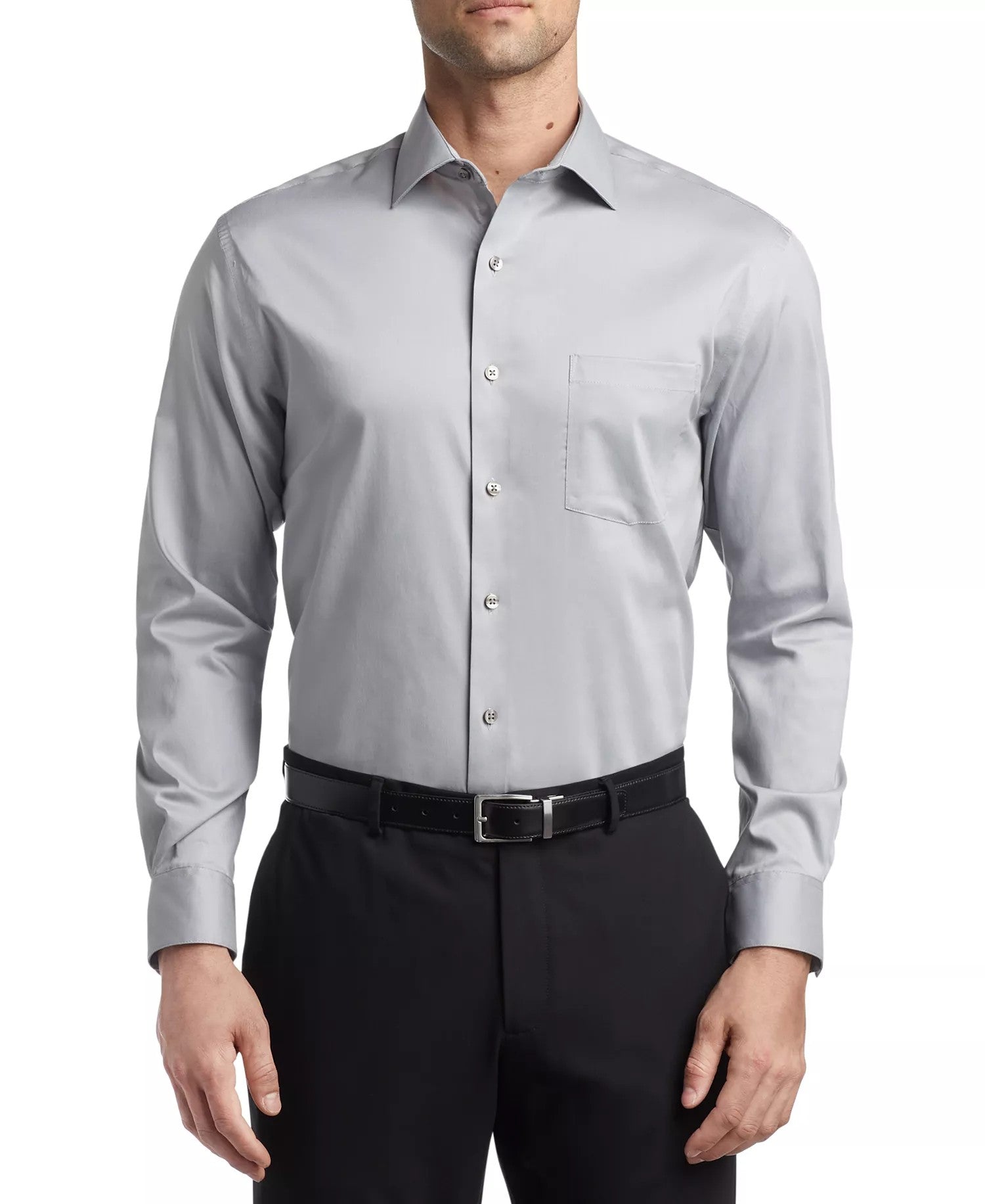 Van Heusen Regular Fit Ultraflex Dress Shirt (Grey Mist)