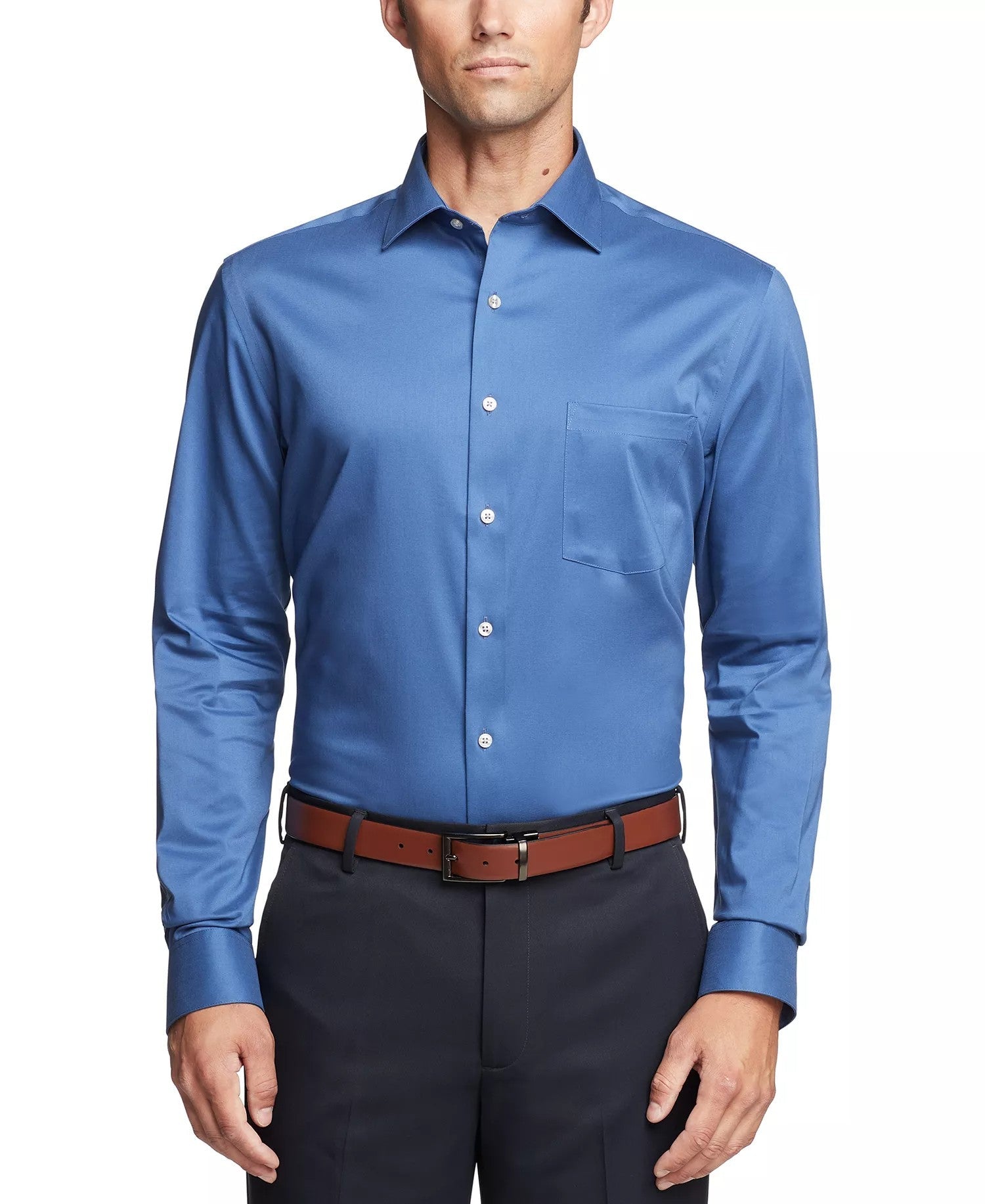 Van Heusen Regular Fit Ultraflex Dress Shirt (Smokey Blue)