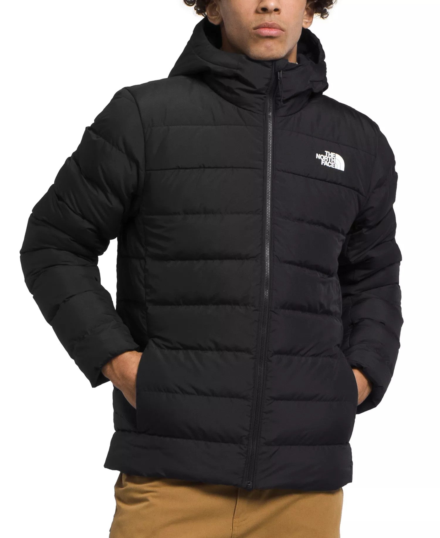 The North Face Aconcagua 3 Zip Front Hooded Puffer Jacket (Tnf Black)