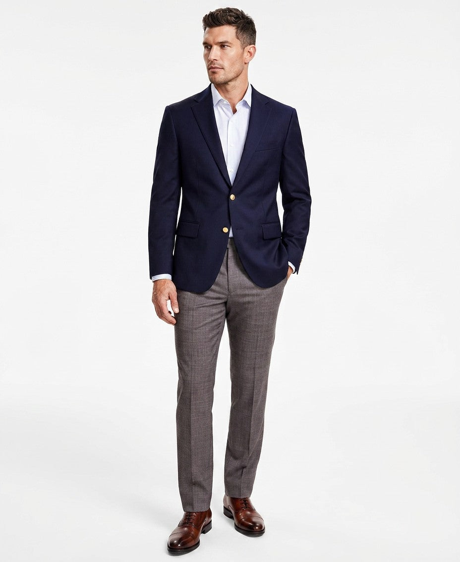 Tommy Hilfiger Modern Fit Solid Navy Blazer (Navy)