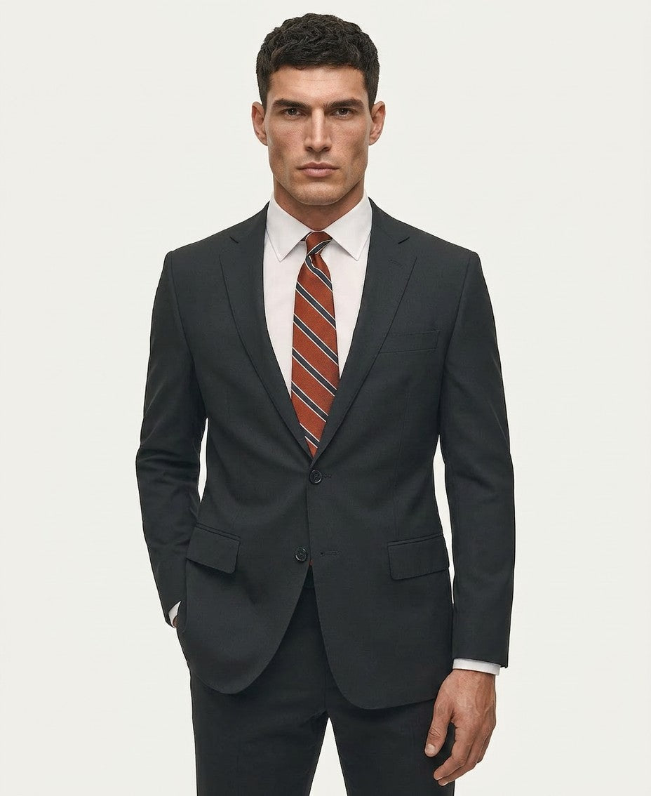 B By Brooks Brothers Classic Fit Stretch Wool-Blend Suit Separates Jacket (Black)