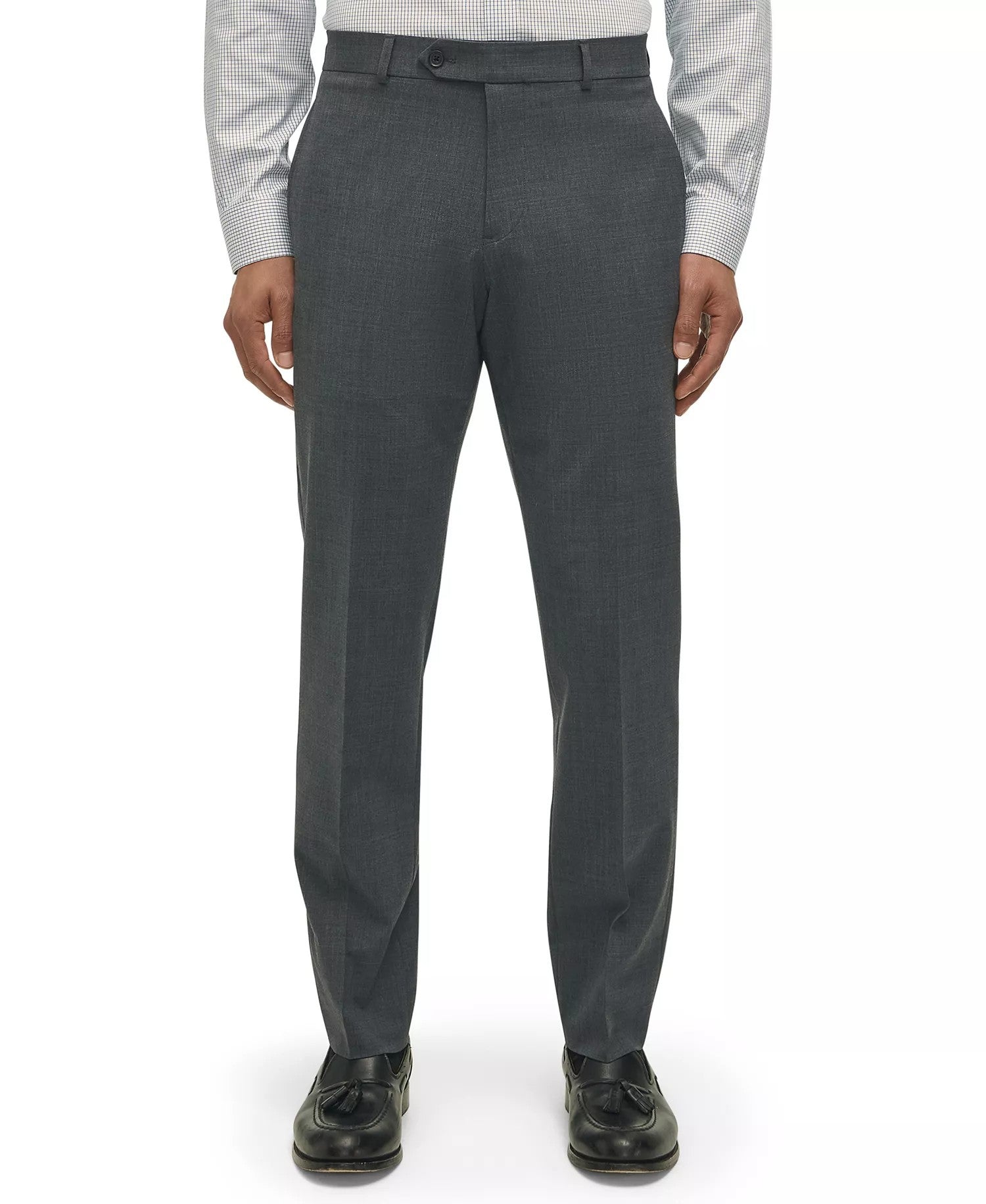B By Brooks Brothers Classic Fit Stretch Wool-Blend Suit Separates Pant (Med Grey)