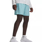 Under Armour Moisture Wicking Logo Print 8 1 4 Tech Shorts (Blue Haze Black)