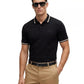 Boss By Hugo Boss Slim Fit Striped Collar Polo (Black)
