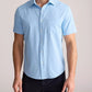 Untuckit Regular Fit Wrinkle-Free Short Sleeve Performance Gironde Button-Up Shirt (Bright Blue)