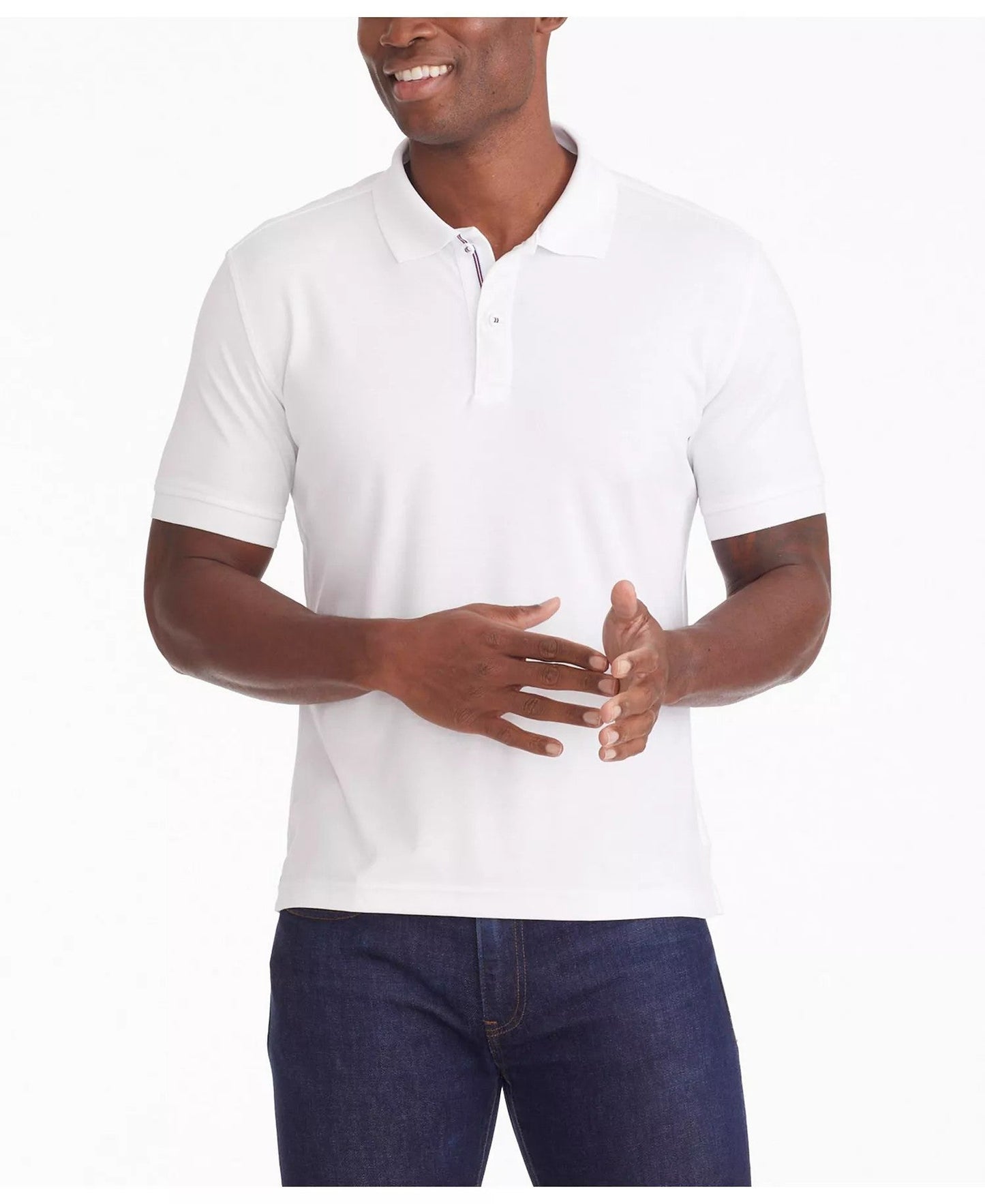 Untuckit Wrinkle-Free Damaschino Polo (White)