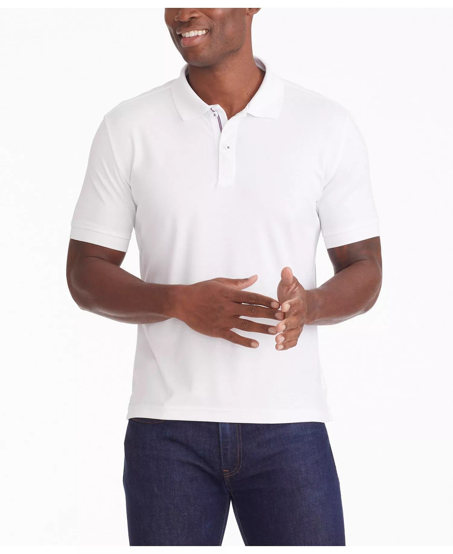 Untuckit Wrinkle-Free Damaschino Polo (White)