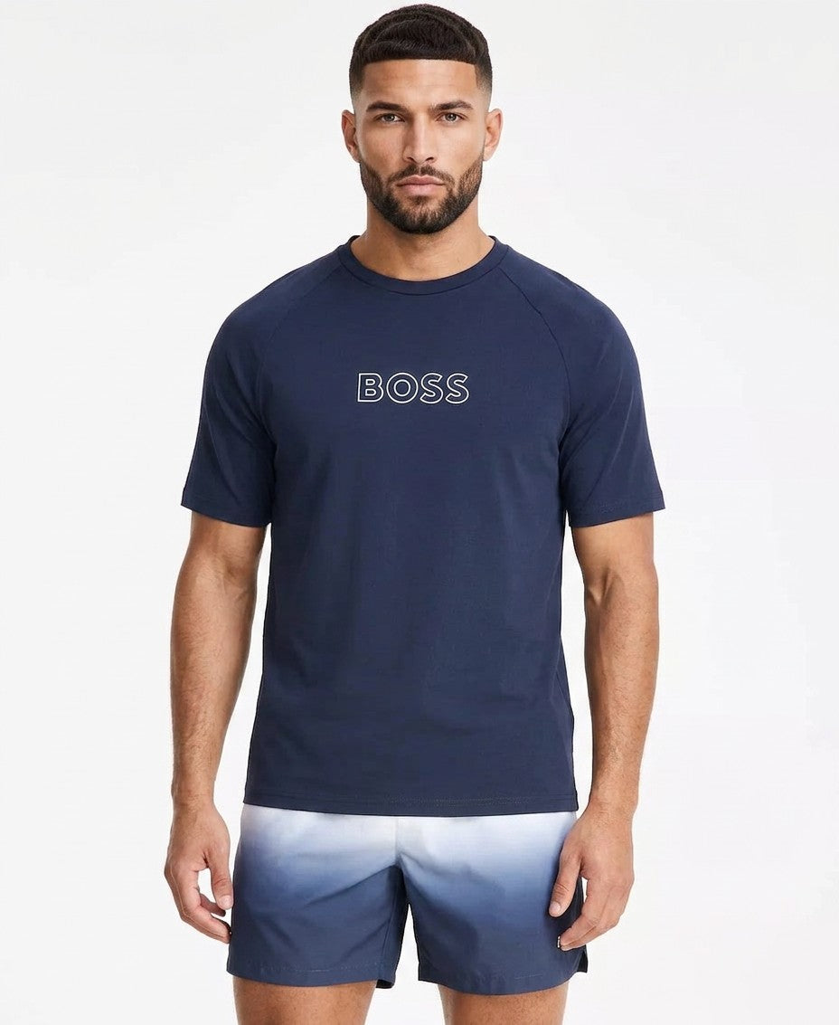 Boss By Hugo Boss Logo T-Shirt (Created for Macy's) (Navy Blue)