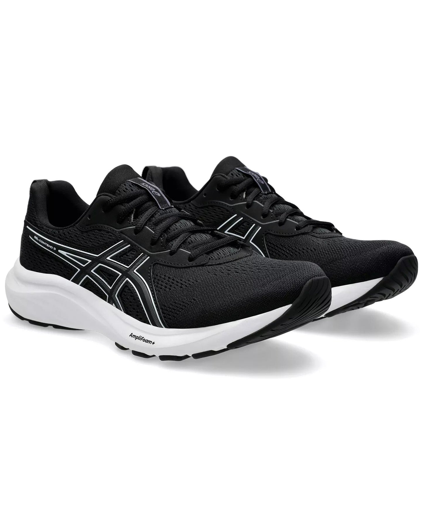 Asics Gel Contend 9 Running Sneakers Extra Wide Width (Black White)