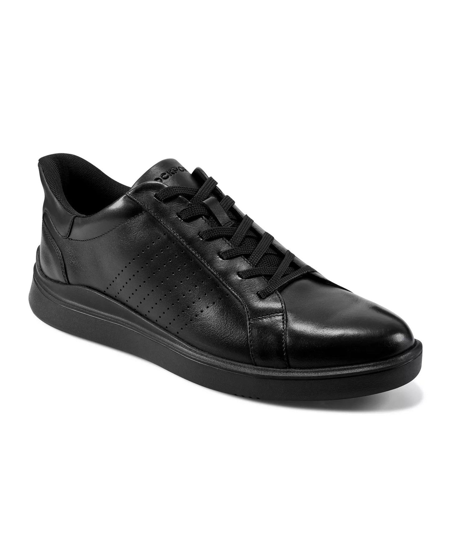 Rockport Tristen Step Activated Lace-Up Sneakers (Black Leather)