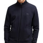 Boss By Hugo Boss Logo Print Zip Up Sweatshirt (Dark Blue)