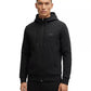 Boss By Hugo Boss Logo Print Zip Up Hoodie (Black)
