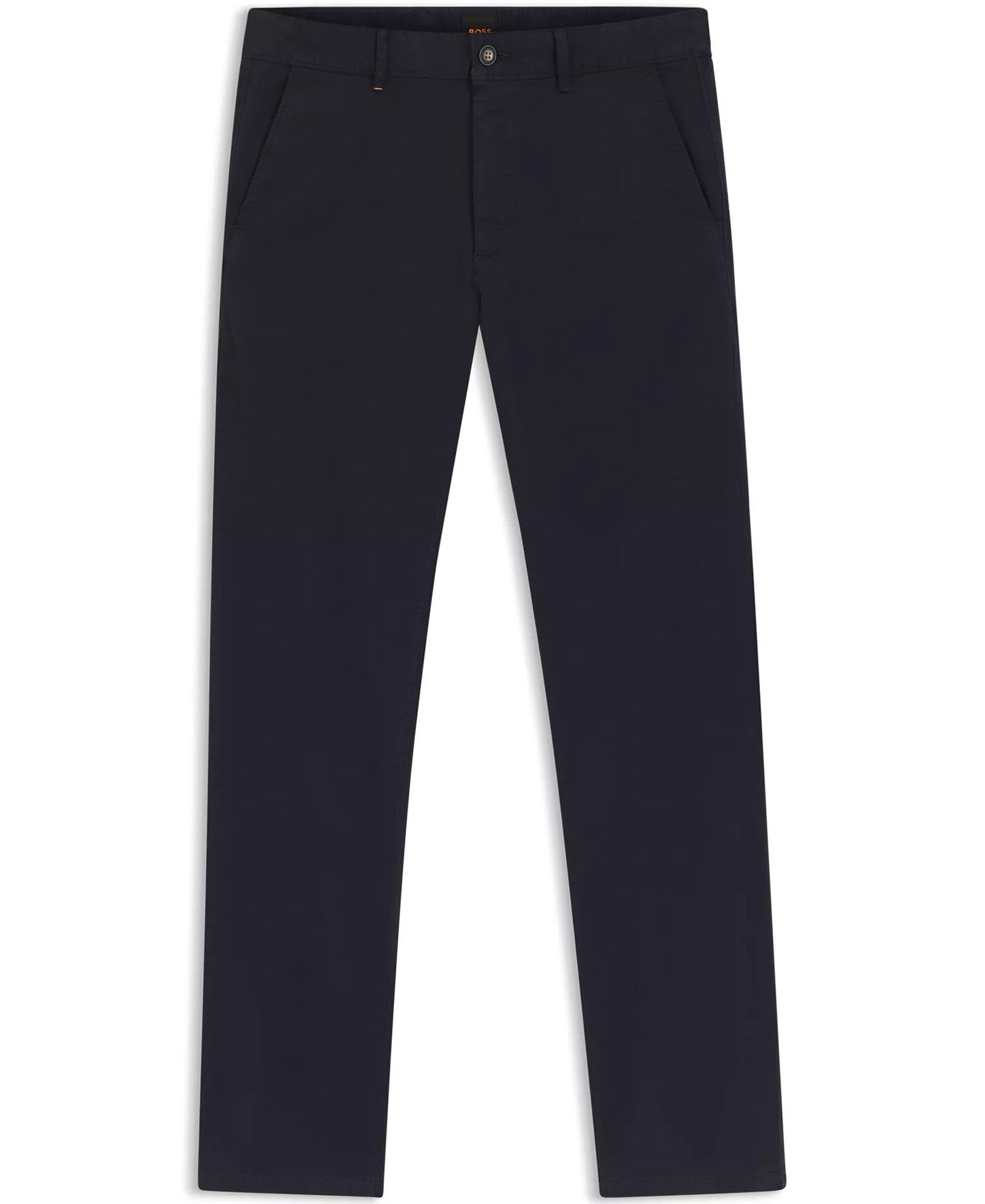 Boss By Hugo Boss Stretch Cotton Satin Slim Fit Chinos (Dark Blue)
