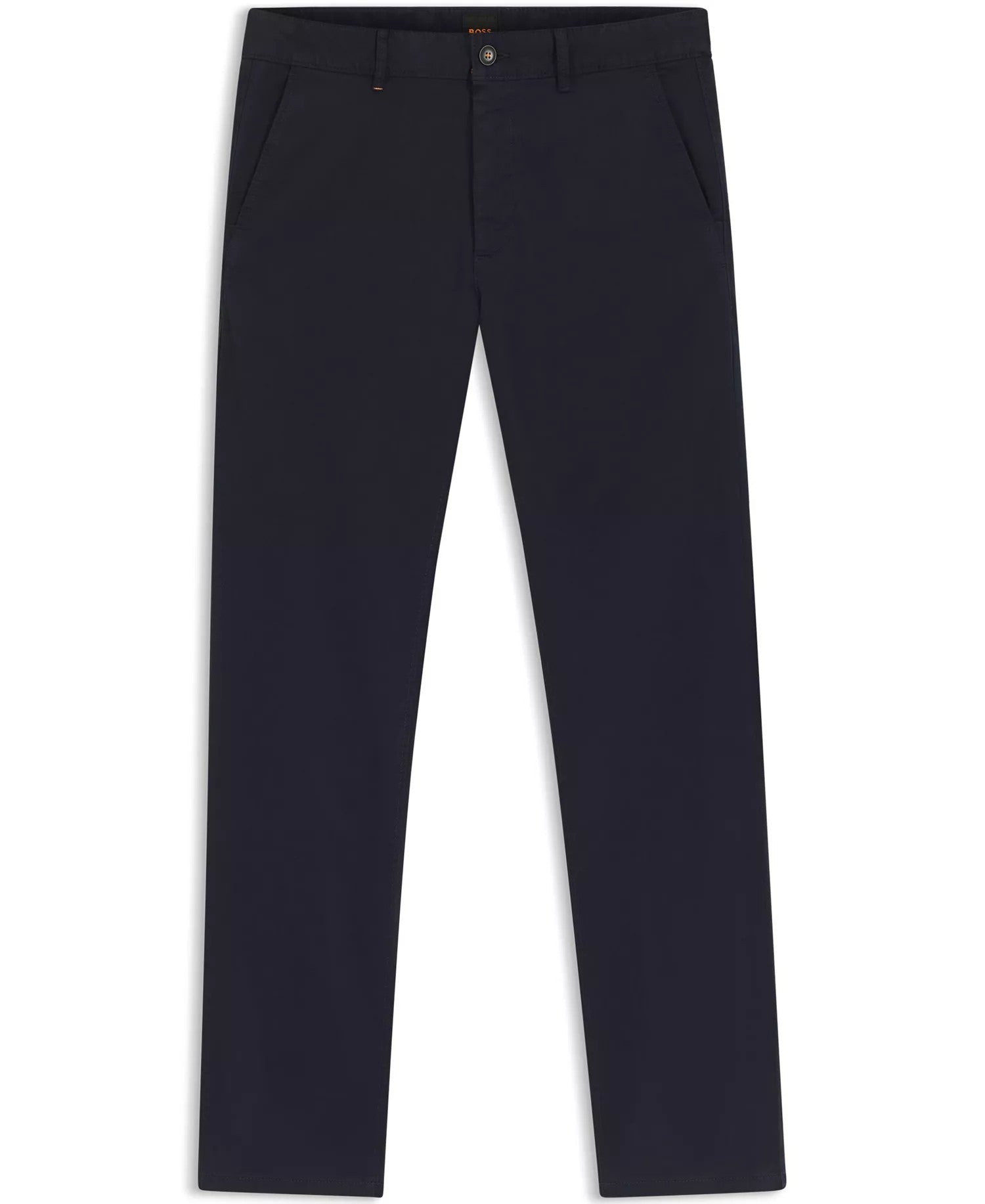 Boss By Hugo Boss Stretch Cotton Satin Slim Fit Chinos (Dark Blue)