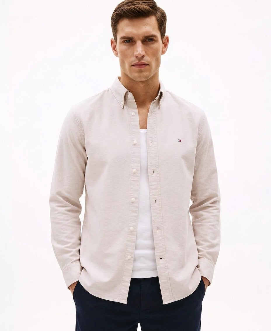 Tommy Hilfiger Regular Fit Heritage Oxford Shirt (Safari Canvas)