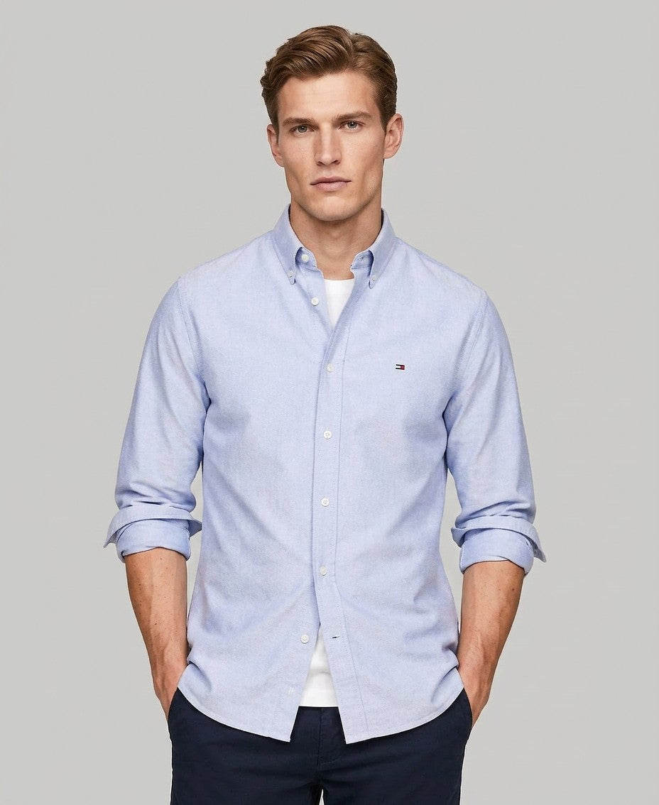 Tommy Hilfiger Regular Fit Heritage Oxford Shirt (Shirt Blue)