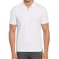 Perry Ellis Slim Fit Ribbed Knit 1 4 Zip Polo Shirt (Bright White)
