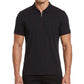 Perry Ellis Slim Fit Ribbed Knit 1 4 Zip Polo Shirt (Dark Sapphire)