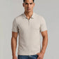 Perry Ellis Slim Fit Ribbed Knit 1 4 Zip Polo Shirt (Glacier Gray)